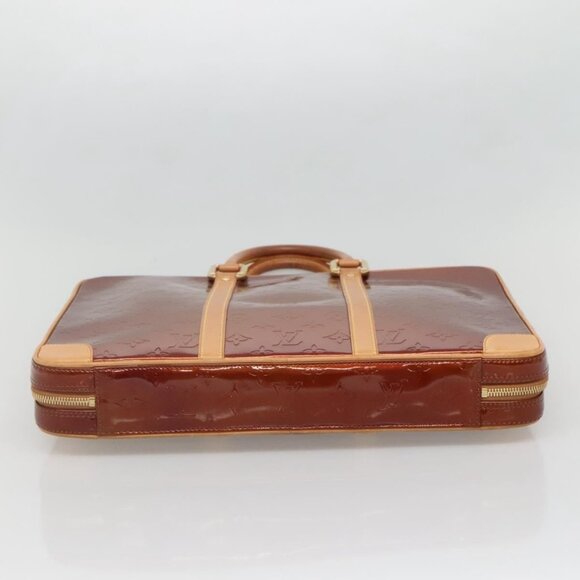 LOUIS VUITTON Monogram Vernis Van Damme Hand Bag Bronze M91125 LV Auth 134518 - Picture 6 of 16